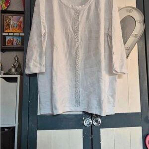 SHEIN Classic White Tunic with Embellished Detail